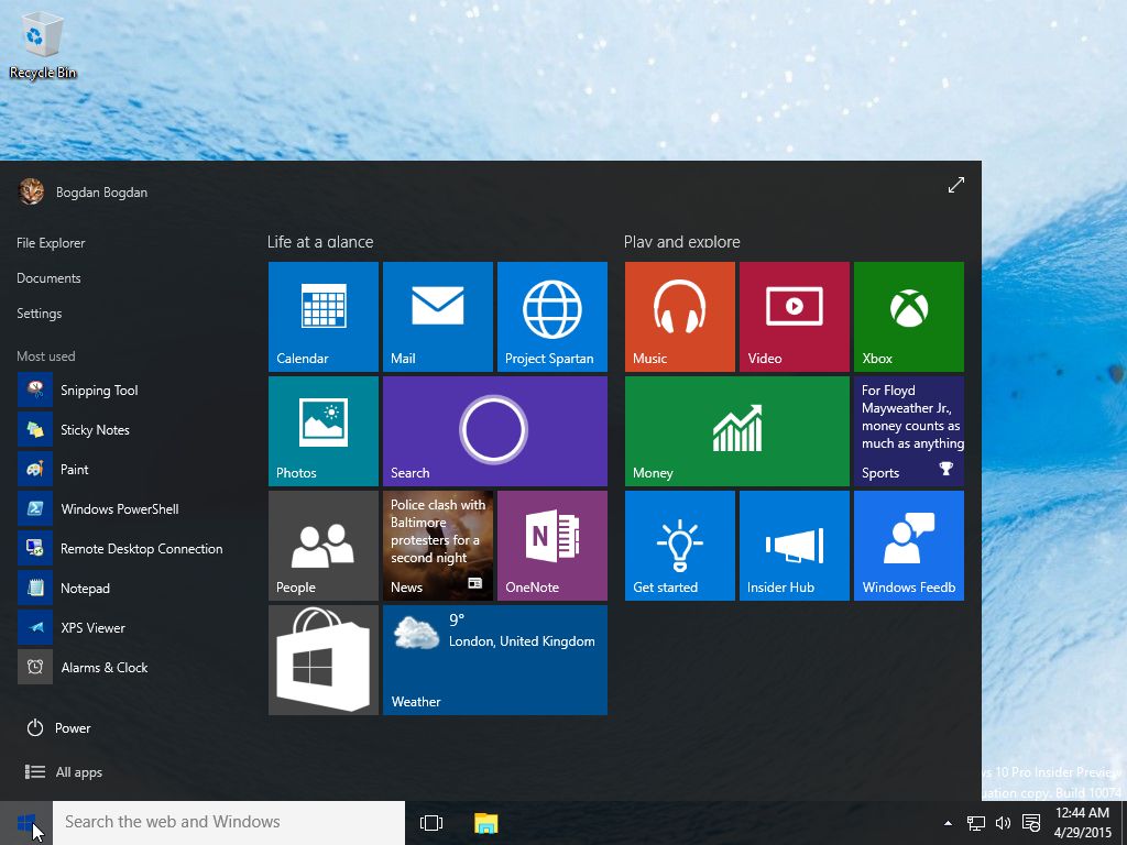 windows 10 operating system download android