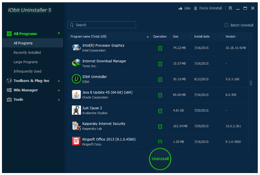 Iobit uninstaller