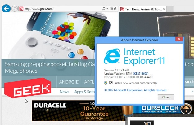 Internet Explorer 11 Download Free