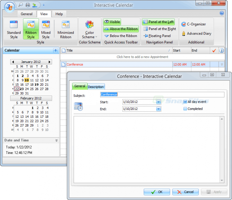 Interactive Calendar Free Download