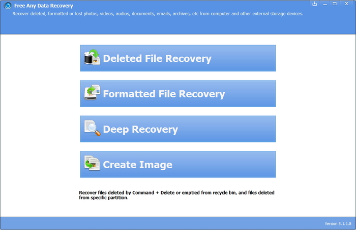 Free Any Data Recovery for windows