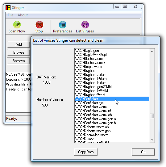 McAfee Stinger 12.1.0.2217 Free Download offline installer