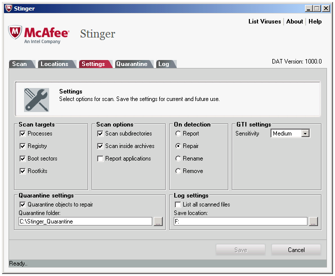 mcafee stinger download