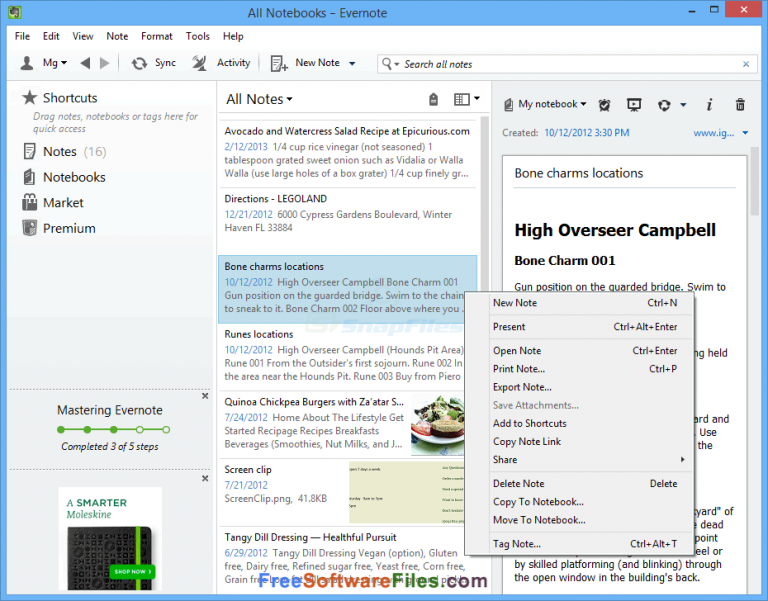 what is evernote v.4.2.3 what is evernote v.4.2.3