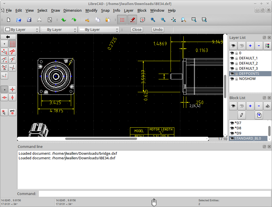 librecad add measurements