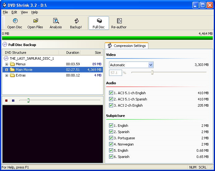 DVD Shrink 3.2.0.15 Free Download review