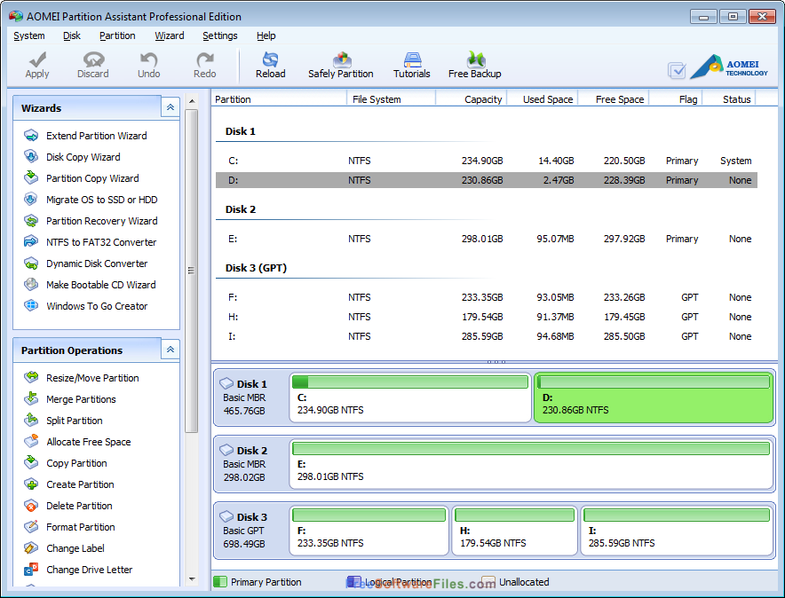AOMEI Partition Assistant Standard 6.5 Free Download offline installer