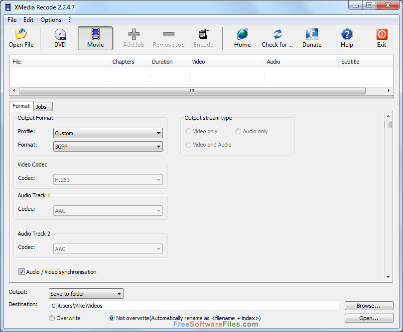 xmedia recode copy not an option