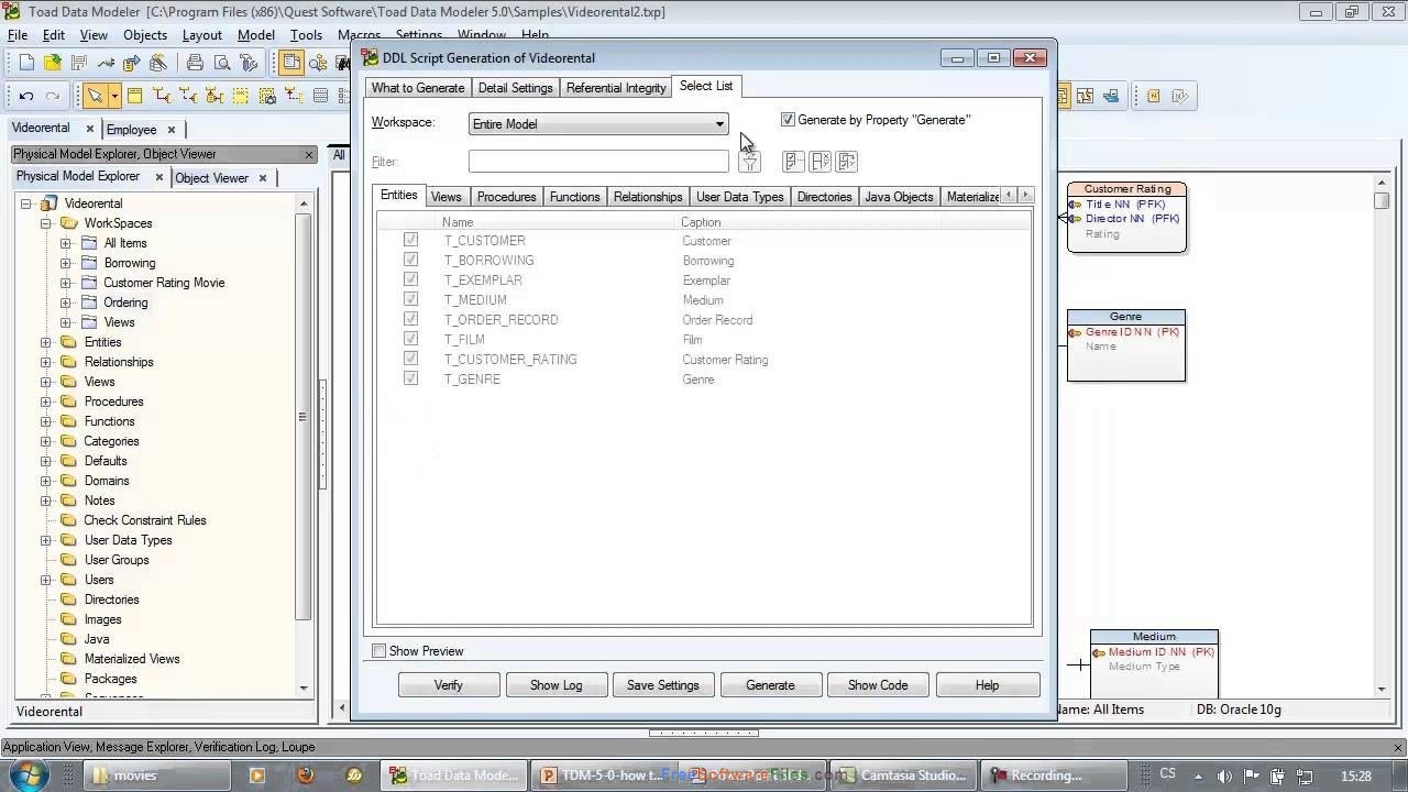 Toad Data Modeler 6.4 Free Download for Windows PC