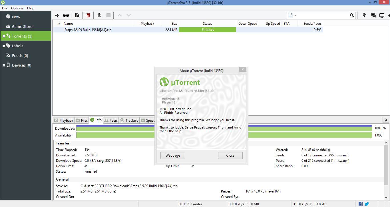 Download Free uTorrent Pro 3.5.5