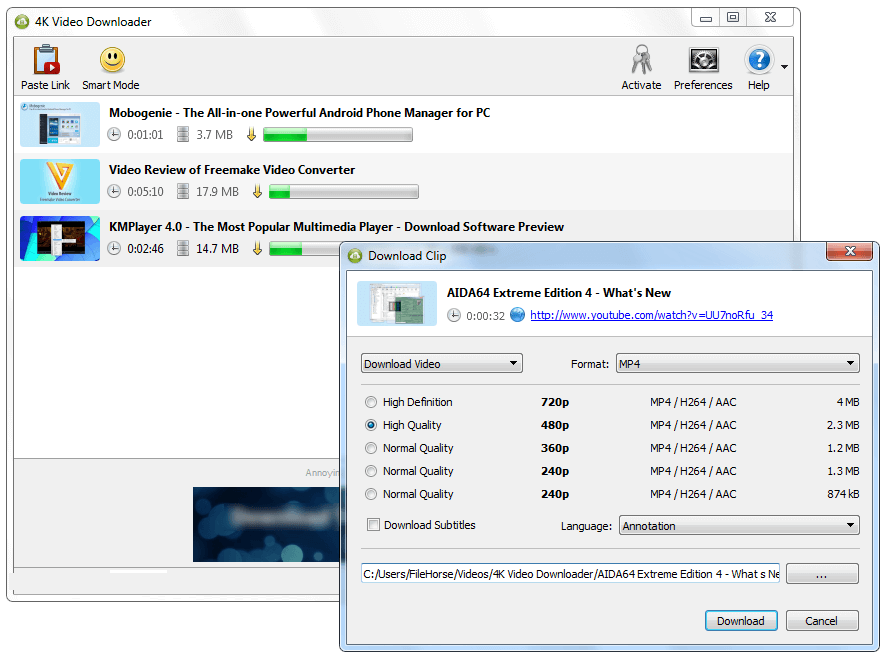 4K Video Downloader for PC Windows 7