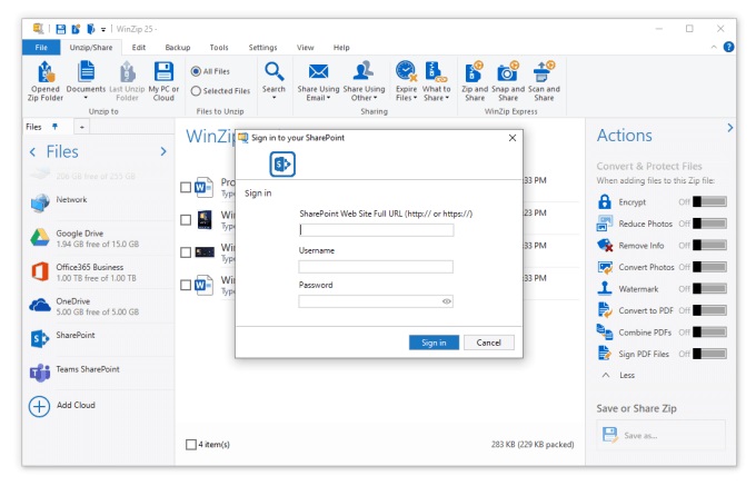 free download software to open winzip files