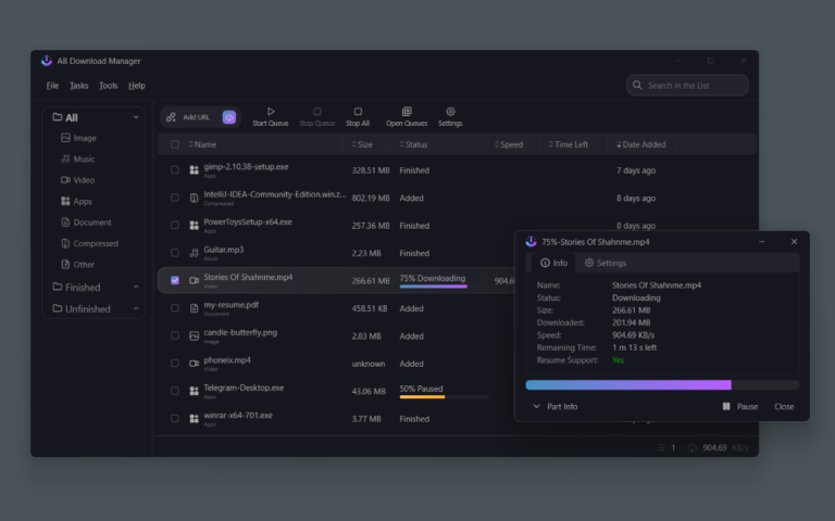 AB Download Manager 1.0.8 Free Download